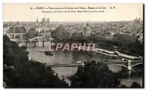 Paris Ansichtskarte AK Panorama sur la SEine et la Cite