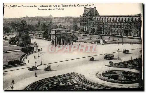 Paris Cartes postales panorama des Tuileries et arc de triomphe du CArrousel