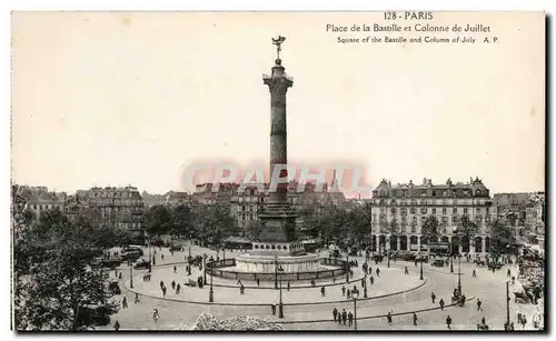 Paris Cartes postales Place de la Bastille et colonne de Juillet