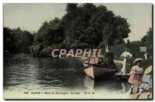 Cartes postales Paris Bois de Boulogne Le lac