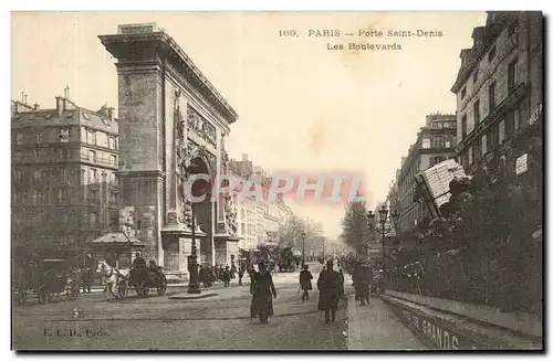 Cartes postales Paris Porte St Denis Les boulevards