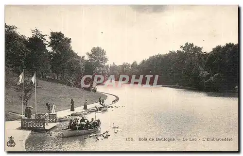 Ansichtskarte AK Paris Bois de Boulogne Le lac Embarcadere