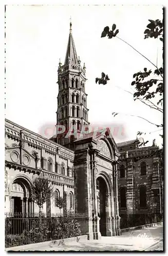 Cartes postales Toulouse Clocher de la basilique Saint SErnin et porte Miegeville