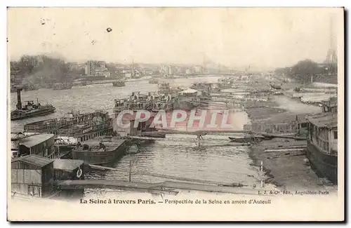 Paris Ansichtskarte AK Perspective de la SEine en amont d&#39Auteuil ( Tour Eiffel )