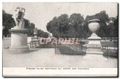 Paris Cartes postales Allee centrale du jardin des tuileries