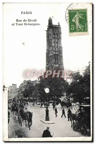 Paris Ansichtskarte AK Rue de Rivoli et Tour Saint Jacques