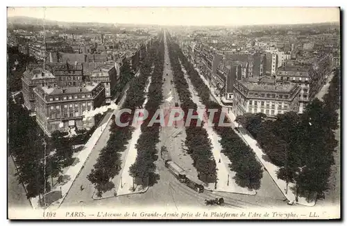 Paris Ansichtskarte AK Avenue de la grande armee prise de la plateforme de l&#39arc de triomphe