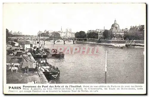 Paris Cartes postales Panorama du pont des Arts et de l&#39institut