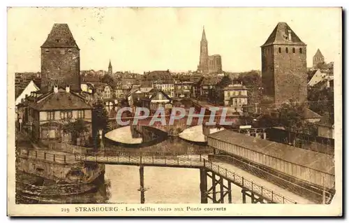 Strasbourg Ansichtskarte AK Les vieilles tours aux ponts couverts