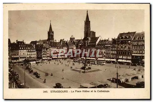 Strasbourg Cartes postales Place Kleber et la cathedrale