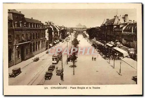 Strasbourg Cartes postales place Broglie et le theatre