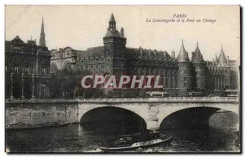 Paris Ansichtskarte AK La Conciergerie et le pont au change