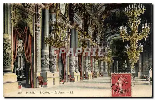 Paris Cartes postales L&#39opera Le foyer