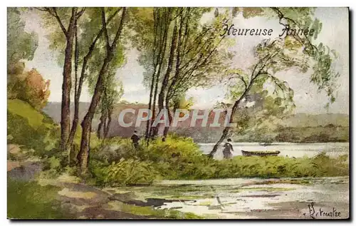 Cartes postales Fantaisie Paysage Heureuse annee