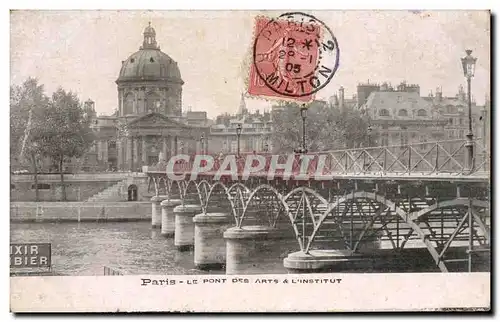 Paris Cartes postales Le pont des Arts a l&#39Institut