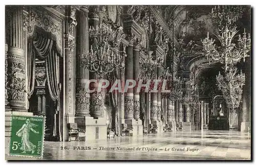 Paris Cartes postales Opera Le grand foyer