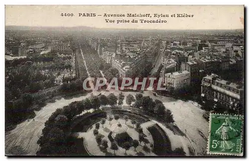 Paris Ansichtskarte AK Avenues Malakoff Eylau et Kleber Vue prise du Trocadero