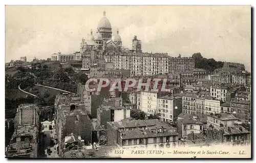 Paris Cartes postales Montmartre et le SAcre Coeur