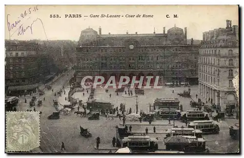 Paris Ansichtskarte AK Gare St Lazare Cour de Rome