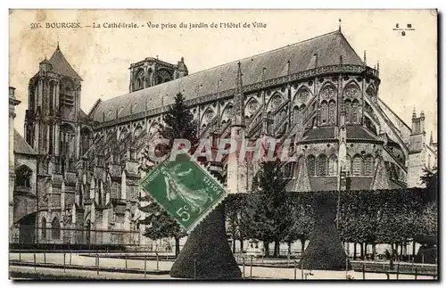 Cartes postales Bourges Vue prise du jardin de l&#39hotel de ville