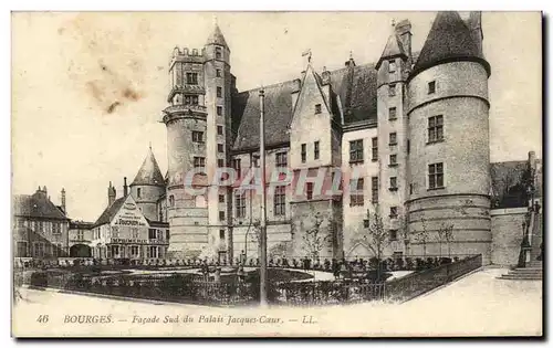 Cartes postales Bourges Facade Sud du palais Jacques Coeur