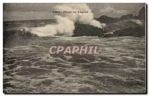 Cartes postales Etude de vagues