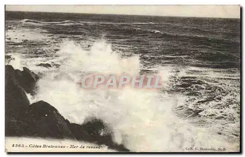 Cartes postales Cotes bretonnes Mer de ressac