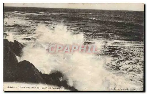 Cartes postales Bretagne Cotes bretonnes Mer de ressac