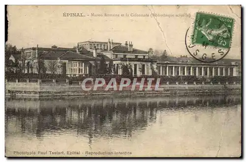 Cartes postales Epinal Maison romaine et la colonnade ( bibliotheque library )