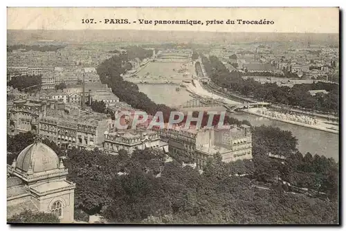 Ansichtskarte AK Paris Vue panoramique prise du Trocadero