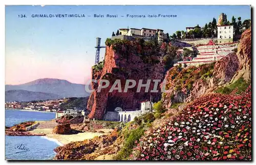 Cartes postales GRimaldi Ventimiglia Balzi Rossi Frontiera italo francese