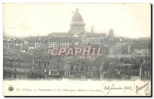 Paris Cartes postales Panorama de la Montagne Sainte Genevieve