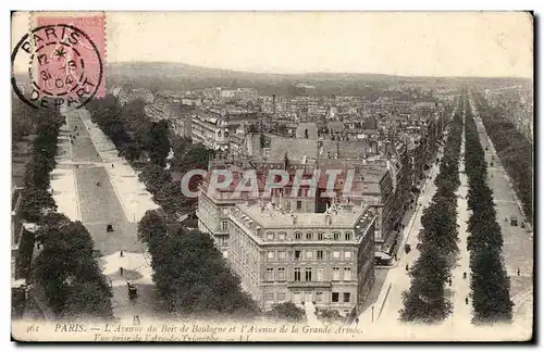 Paris Cartes postales Avenue du Bois de Boulogne et Avenue de la Grande armee