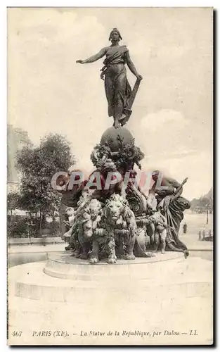 Paris Ansichtskarte AK Statue de la Republique par Dalou