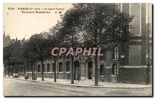 Paris Cartes postales le lycee CArnot Boulevard malesherbes