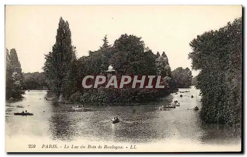 Paris Cartes postales le lac du bois de boulogne