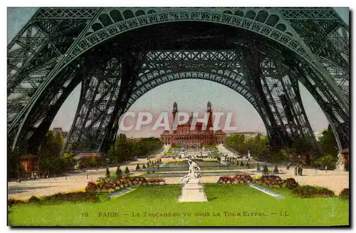 Paris Ansichtskarte AK Le Trocadero vu sous la Tour Eiffel