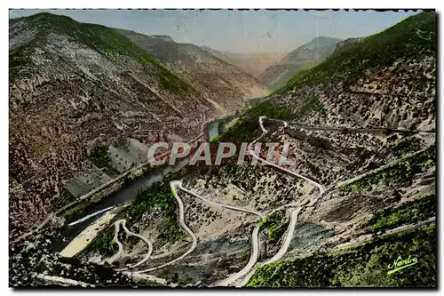 Cartes postales moderne Gorges du Tern Route de la Malene a l&#39Aven Armand Les lacets de la route