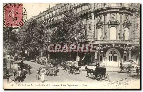 Paris Cartes postales Vaudeville et le boulevard des CApucines