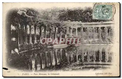 Paris Cartes postales Parc Monceau La colonnade