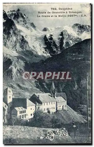 Dauphine Cartes postales Route de Grenoble a Briancon La Grave et la Meije