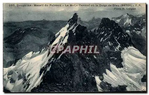 Dauphine Ansichtskarte AK Massif du Pelvoux Le Meije central ou le doigt de Dieu