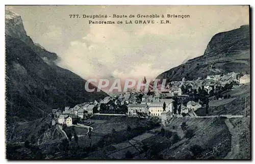 Dauphine Cartes postales Route de Grenoble a Briancon Panorama de la Grave