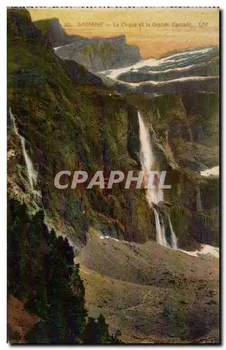 Gavarnie Cartes postales Le cirque et al grande cascade