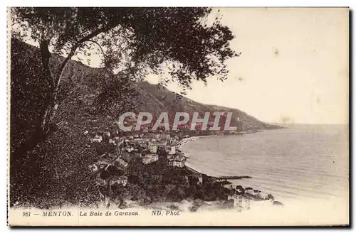 Menton Cartes postales la baie de Garavan