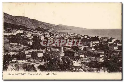 Menton Cartes postales Vue generale