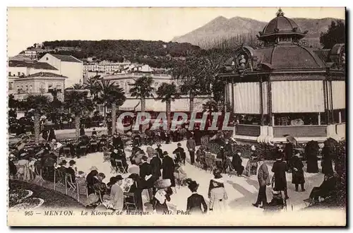 Menton Ansichtskarte AK le kiosque de musique