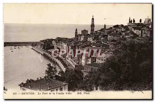 Menton Cartes postales le port et la vieille ville