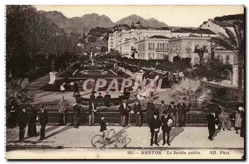 Menton Cartes postales le jardin public