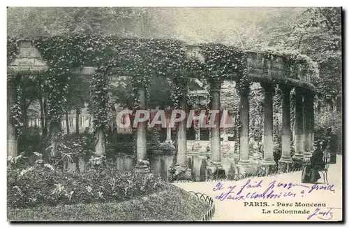 Paris Cartes postales Parc Monceau La colonnade